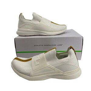 APL White & Gold Athletic Sneakers | Size 6